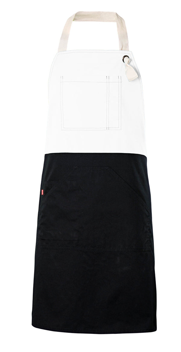 Avental com Peito Bicolor-Branco-Único-RAG-Tailors-Fardas-e-Uniformes-Vestuario-Pro