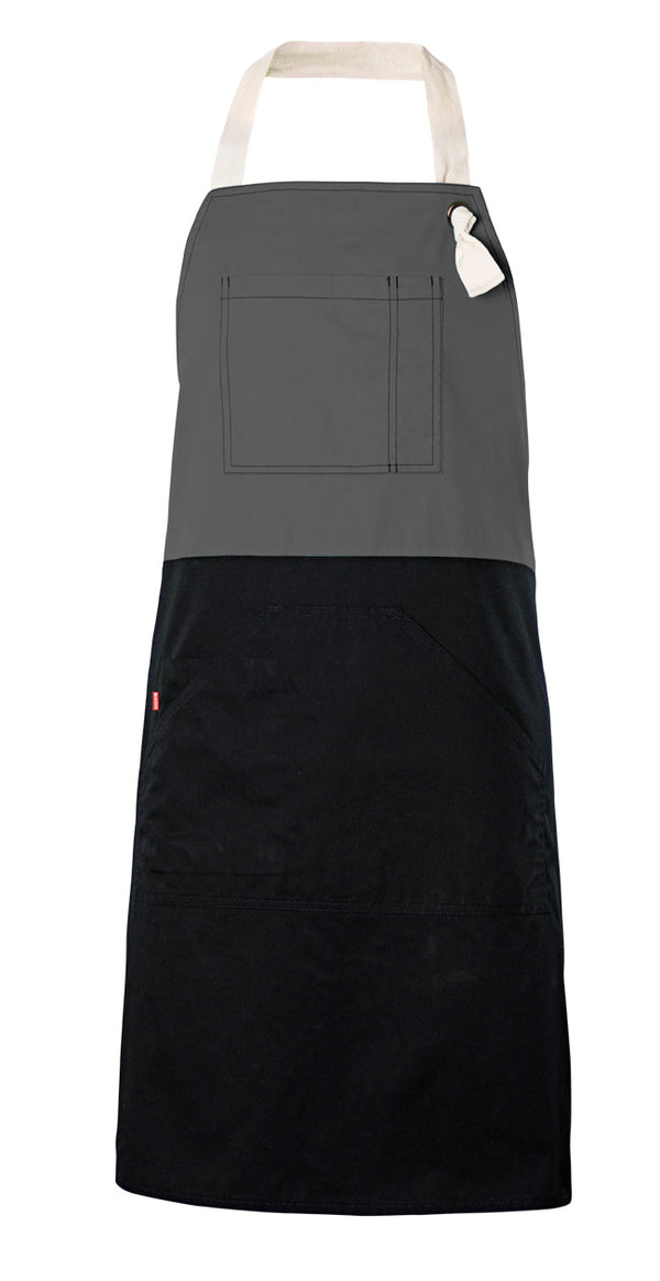 Avental com Peito Bicolor-Cinza-Único-RAG-Tailors-Fardas-e-Uniformes-Vestuario-Pro