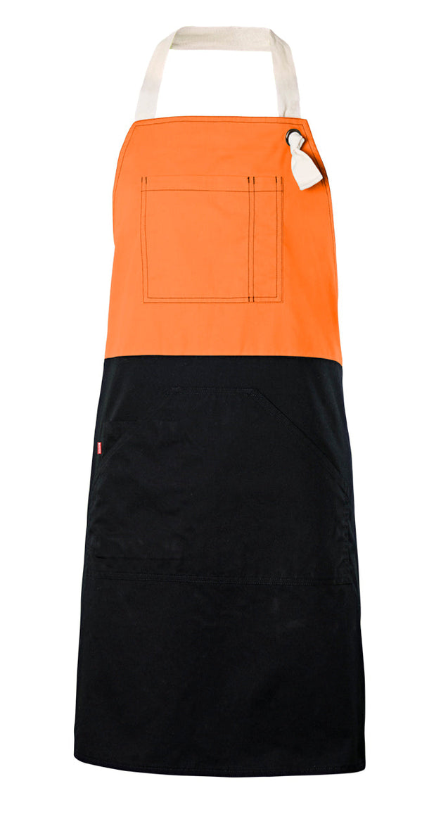 Avental com Peito Bicolor-Laranja-Único-RAG-Tailors-Fardas-e-Uniformes-Vestuario-Pro
