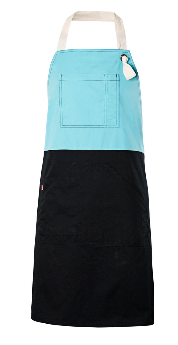 Avental com Peito Bicolor-Turquesa Claro-Único-RAG-Tailors-Fardas-e-Uniformes-Vestuario-Pro