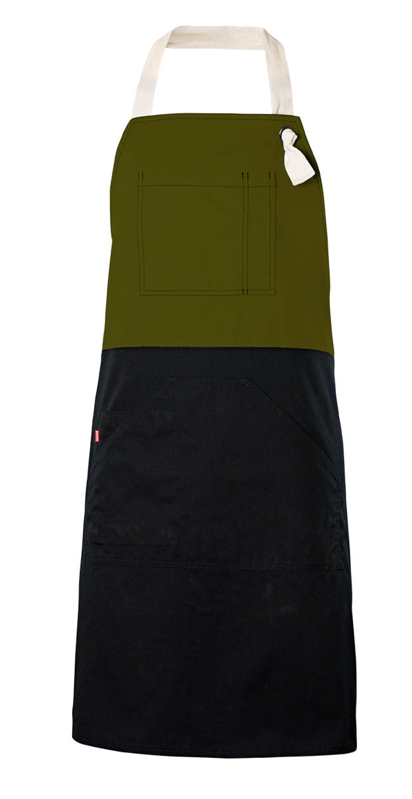 Avental com Peito Bicolor-Verde Caça-Único-RAG-Tailors-Fardas-e-Uniformes-Vestuario-Pro