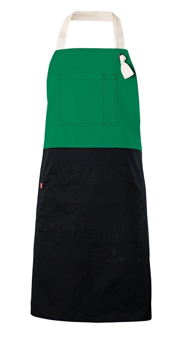 Avental com Peito Bicolor-Verde-Único-RAG-Tailors-Fardas-e-Uniformes-Vestuario-Pro