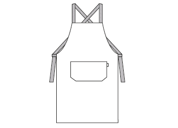 Avental com Peito Gourmet Estampado 92x75 cm-RAG-Tailors-Fardas-e-Uniformes-Vestuario-Pro
