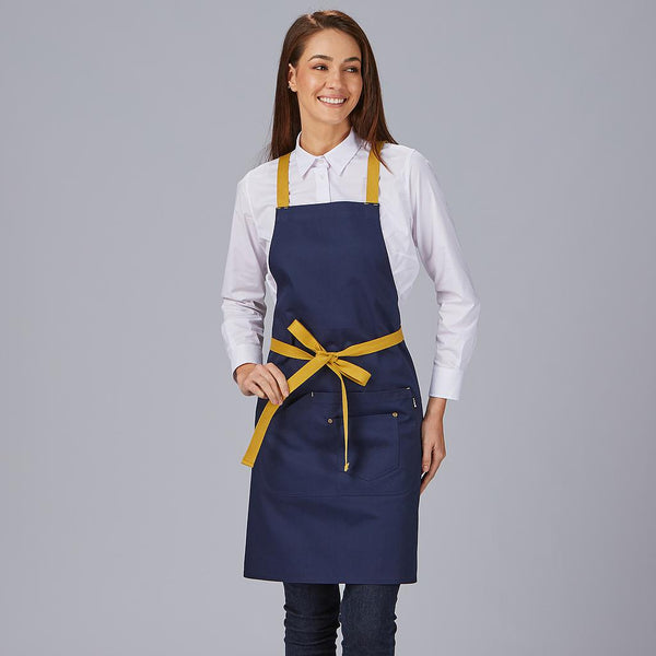 Avental com Peito e Alças em Contraste 88x74 cm-Marinho-104-Único-RAG-Tailors-Fardas-e-Uniformes-Vestuario-Pro