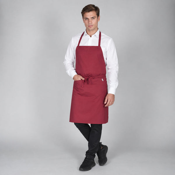 Avental com Peito e Bolso Fitas 90x75 cm Branco-RAG-Tailors-Fardas-e-Uniformes-Vestuario-Pro