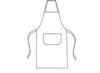 Avental com Peito e Bolso Fitas 90x75 cm Branco-RAG-Tailors-Fardas-e-Uniformes-Vestuario-Pro