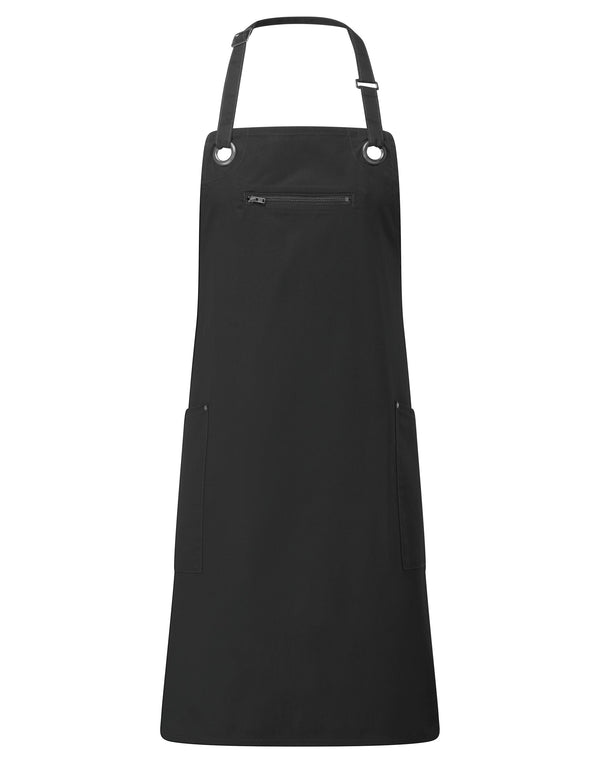 Avental com contraste eco-responsável "Barley"-Black / Charcoal-Único-RAG-Tailors-Fardas-e-Uniformes-Vestuario-Pro