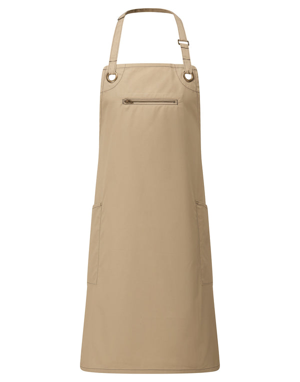 Avental com contraste eco-responsável "Barley"-Khaki / Brown-Único-RAG-Tailors-Fardas-e-Uniformes-Vestuario-Pro