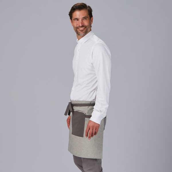 Avental curto com bolso e fitas combinadas 45x74cm-RAG-Tailors-Fardas-e-Uniformes-Vestuario-Pro