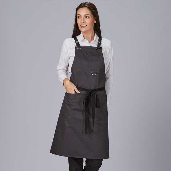 Avental de Alças Combinadas com Ilhós 88x74 cm-Cinzento Antracite-139-Único-RAG-Tailors-Fardas-e-Uniformes-Vestuario-Pro