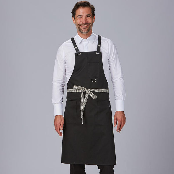 Avental de Alças Combinadas com Ilhós 88x74 cm-Preto-001-Único-RAG-Tailors-Fardas-e-Uniformes-Vestuario-Pro
