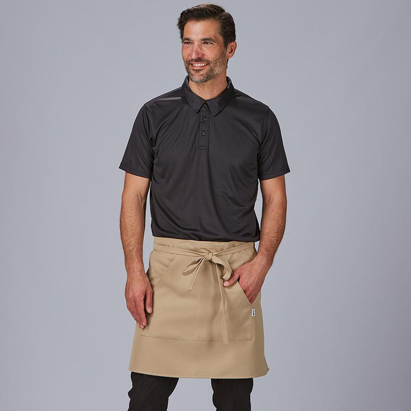 Avental de Cintura c/ Bolsos 50x75 cm em Sarja de Poliéster-Arena-597-Único-RAG-Tailors-Fardas-e-Uniformes-Vestuario-Pro