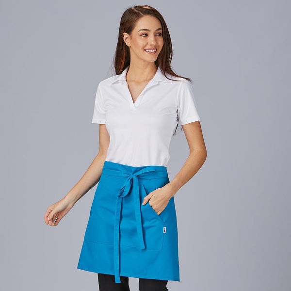 Avental de Cintura c/ Bolsos 50x75 cm em Sarja de Poliéster-Turquesa-613-Único-RAG-Tailors-Fardas-e-Uniformes-Vestuario-Pro