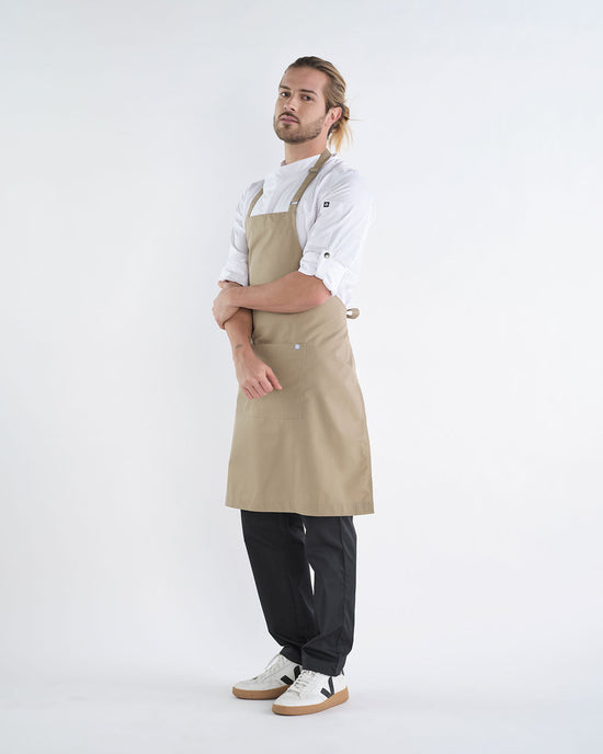Avental de Peitilho Sun-Bege-U-RAG-Tailors-Fardas-e-Uniformes-Vestuario-Pro