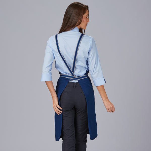 Avental de Peito Bicolor com Cinta às Riscas 86x74 cm-RAG-Tailors-Fardas-e-Uniformes-Vestuario-Pro