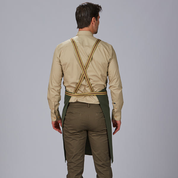 Avental de Peito Bicolor com Cinta às Riscas 86x74 cm-RAG-Tailors-Fardas-e-Uniformes-Vestuario-Pro
