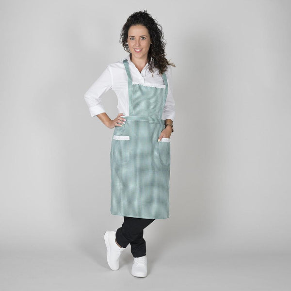 Avental de Peito Classic Com Renda-Verde-Único-RAG-Tailors-Fardas-e-Uniformes-Vestuario-Pro