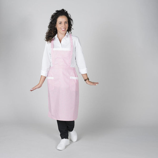 Avental de Peito Classic Com Renda-Rosa-Único-RAG-Tailors-Fardas-e-Uniformes-Vestuario-Pro