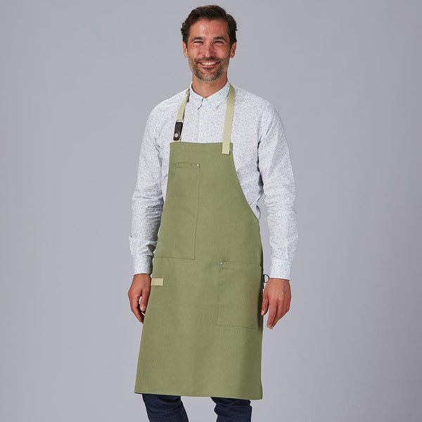 Avental de Peito com Contrastes de Espinha 88x74cm-Verde Oliva-121-Único-RAG-Tailors-Fardas-e-Uniformes-Vestuario-Pro