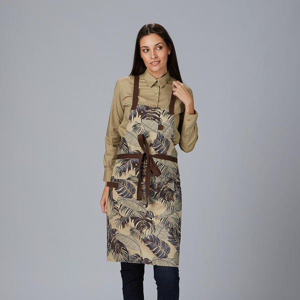 Avental de Peito com Estampado Floral 88x74cm-Marinho-104-Único-RAG-Tailors-Fardas-e-Uniformes-Vestuario-Pro
