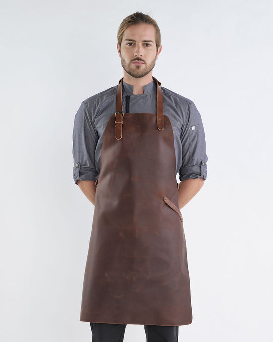Avental de Peito em Couro-Leather-Único-RAG-Tailors-Fardas-e-Uniformes-Vestuario-Pro