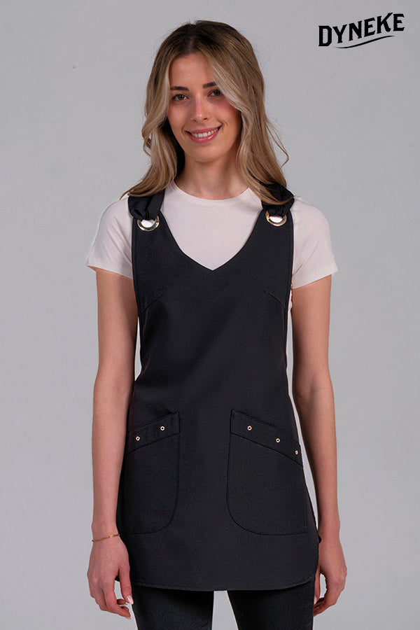 Avental de microfibra preto com anéis dourados-Preta - 571-Único-RAG-Tailors-Fardas-e-Uniformes-Vestuario-Pro