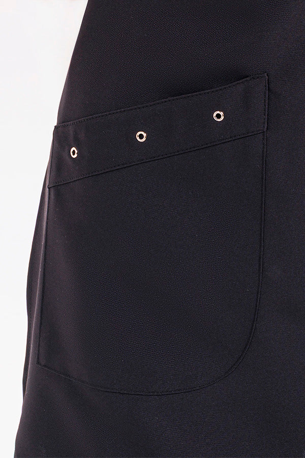 Avental de microfibra preto com anéis dourados-RAG-Tailors-Fardas-e-Uniformes-Vestuario-Pro