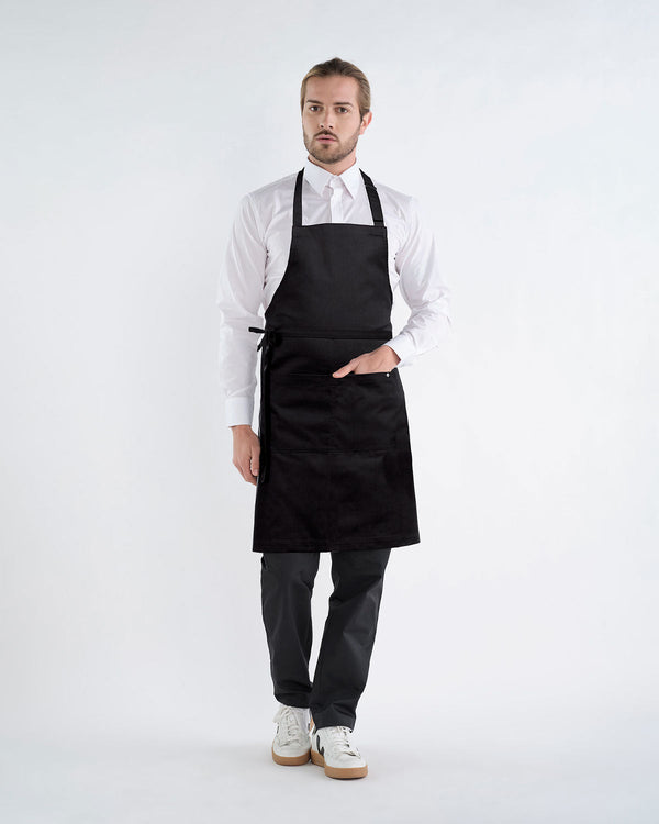 Avental de Peitilho Sun-Preto-U-RAG-Tailors-Fardas-e-Uniformes-Vestuario-Pro