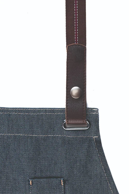 Avental de Peito Boulevard-Blue Denim-Castanho/Bordô-Único-RAG-Tailors-Fardas-e-Uniformes-Vestuario-Pro