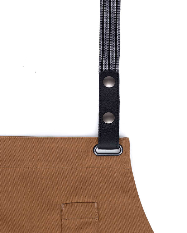 Avental de Peito Boulevard-Dark Camel-Preto/Cinzento-Único-RAG-Tailors-Fardas-e-Uniformes-Vestuario-Pro