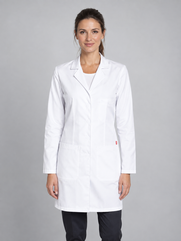 BATA STRETCH CURTA MULHER-Branco-XS-RAG-Tailors-Fardas-e-Uniformes-Vestuario-Pro