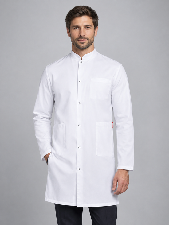 BATA STRETCH GOLA MAO HOMEM-Branco-S-RAG-Tailors-Fardas-e-Uniformes-Vestuario-Pro