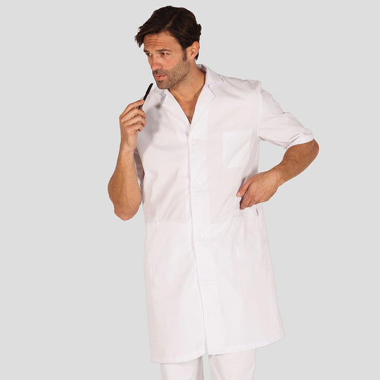 Bata Básica Unissexo manga curta-Branco 101-XXS-RAG-Tailors-Fardas-e-Uniformes-Vestuario-Pro
