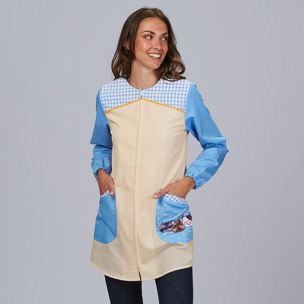 Bata Educadora Bicharada-Vichy Amarelo-408-XS-RAG-Tailors-Fardas-e-Uniformes-Vestuario-Pro