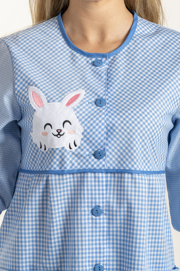 Bata Educadora Coelhinho Feliz-Azul-XS / (SP)-RAG-Tailors-Fardas-e-Uniformes-Vestuario-Pro