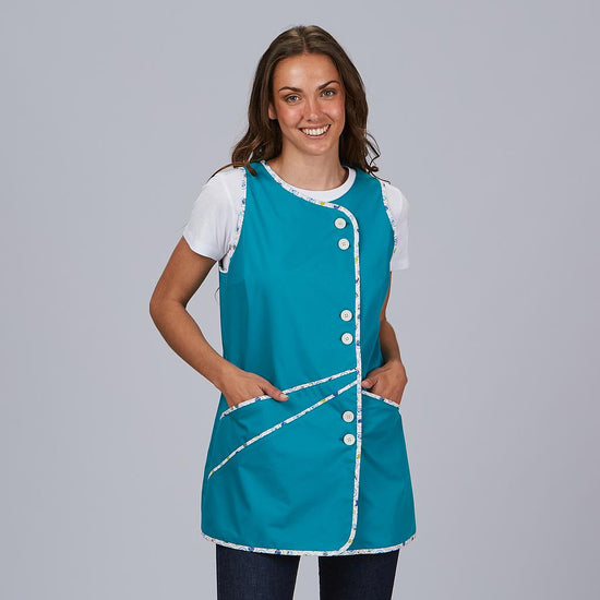 Bata Educadora HAPPY-Verde Água-155-XS-RAG-Tailors-Fardas-e-Uniformes-Vestuario-Pro