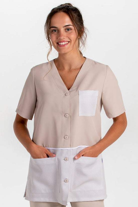 Bata Limpeza Varsovia-Bege-SP - XS-RAG-Tailors-Fardas-e-Uniformes-Vestuario-Pro