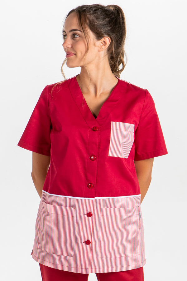 Bata Limpeza Varsovia-Vermelho-XS / (SP)-RAG-Tailors-Fardas-e-Uniformes-Vestuario-Pro
