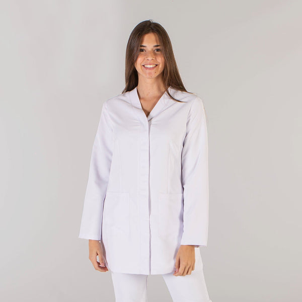 Bata Senhora Microfibra Victoria-Branco-XS-RAG-Tailors-Fardas-e-Uniformes-Vestuario-Pro