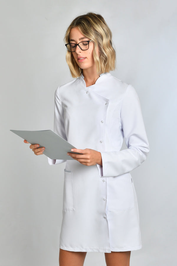 Bata Sra. Madrid-Branco-XS / (SP)-RAG-Tailors-Fardas-e-Uniformes-Vestuario-Pro