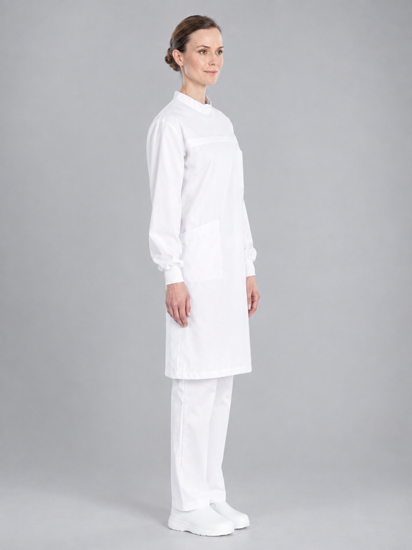 Bata Unissexo M. Comprida e Punho Elástico Aperta atrás-RAG-Tailors-Fardas-e-Uniformes-Vestuario-Pro