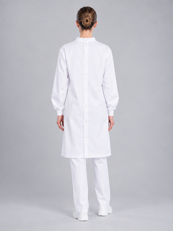 Bata Unissexo M. Comprida e Punho Elástico Aperta atrás-RAG-Tailors-Fardas-e-Uniformes-Vestuario-Pro