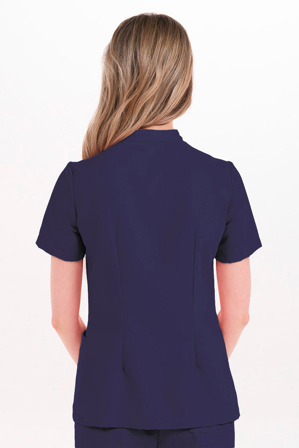 Bata cintada com gola padre e botões pérola-RAG-Tailors-Fardas-e-Uniformes-Vestuario-Pro