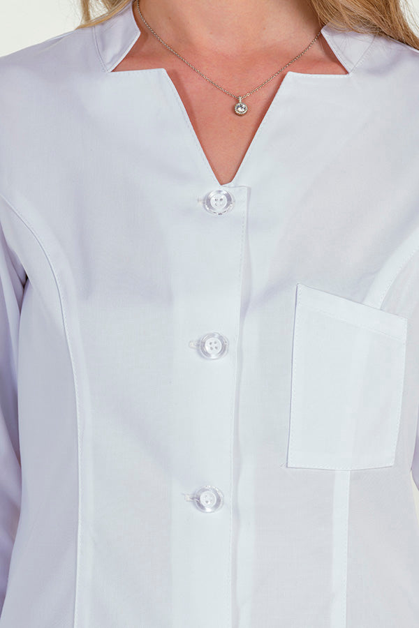 Bata comprida de senhora com botão transparente-RAG-Tailors-Fardas-e-Uniformes-Vestuario-Pro