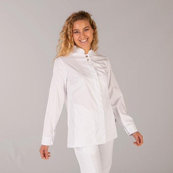 Bata curta senhora Sílvia-Branco 101-XXS-RAG-Tailors-Fardas-e-Uniformes-Vestuario-Pro