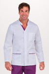 Bata de Homem com Fecho e Manga Comprida-Roxo - 859-XS / (SP)-RAG-Tailors-Fardas-e-Uniformes-Vestuario-Pro