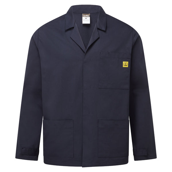 Bata de Laboratório ESD Anti-estática-Marinho-2XS-RAG-Tailors-Fardas-e-Uniformes-Vestuario-Pro