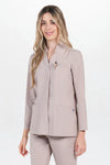 Bata de Trabalho Elástica de Senhora com Gola Mao-Bege - 785-XS / (SP)-RAG-Tailors-Fardas-e-Uniformes-Vestuario-Pro