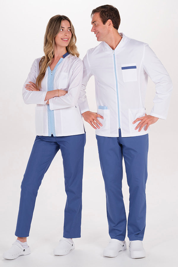 Bata de Trabalho para Homem em Sarja Elástica de Manga Comprida-RAG-Tailors-Fardas-e-Uniformes-Vestuario-Pro