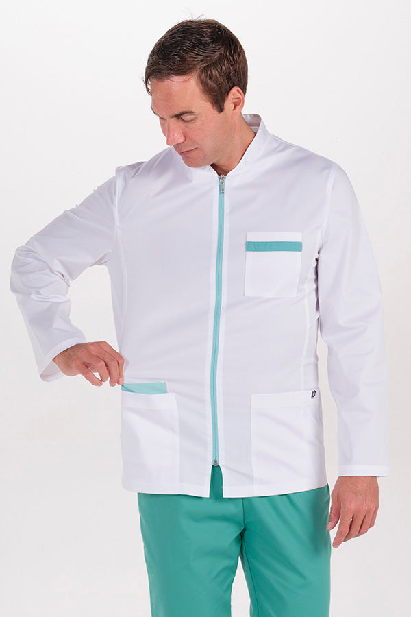 Bata de Trabalho para Homem em Sarja Elástica de Manga Comprida-RAG-Tailors-Fardas-e-Uniformes-Vestuario-Pro